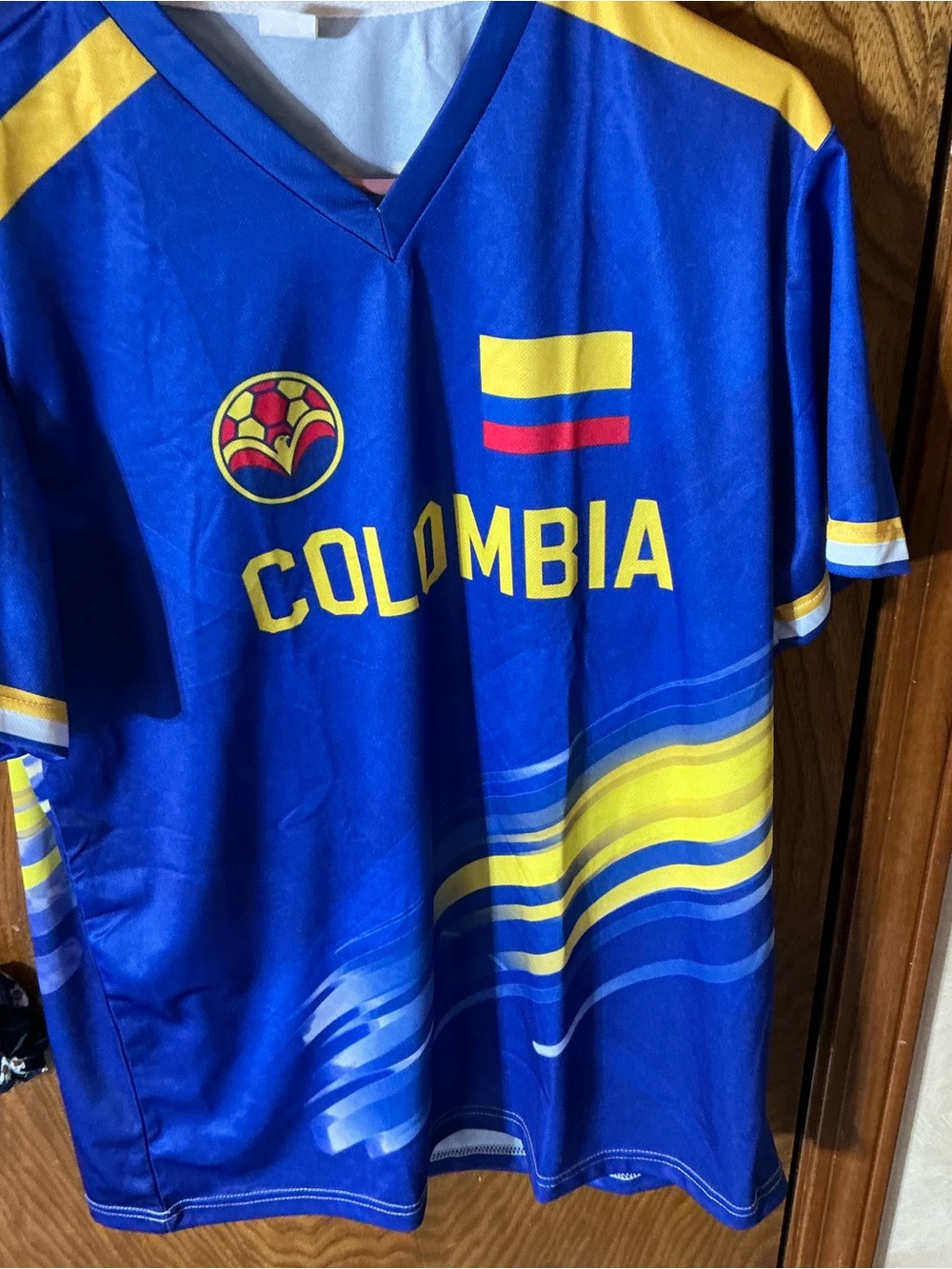 Colombia Blue & Yellow Mens Soccer Jersey